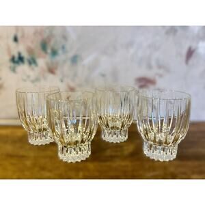 Set of 4 Mikasa Algonquin Crystal Double Old Fashioned Glasses